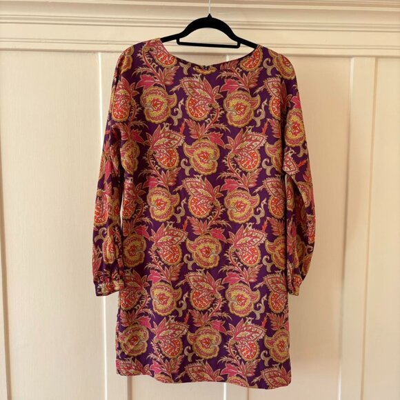 Paisley Ann Taylor Loft Long Sleeve Mini Shift Dress MEDIUM - Picture 1 of 5